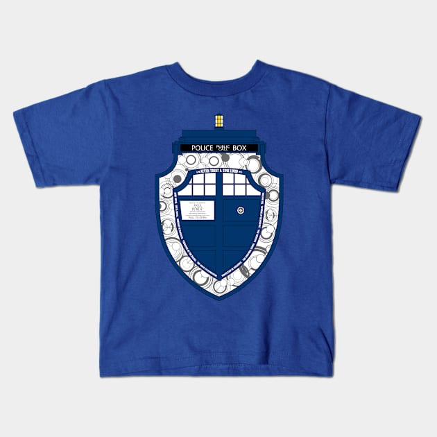 TARDIS of Arms Kids T-Shirt by whobot